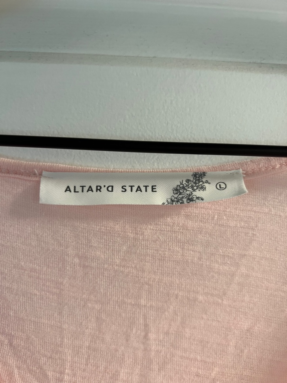 Altar'd State Blush Pink Long-Sleeve Scoop-Neck Tunic - Picture 2 of 4